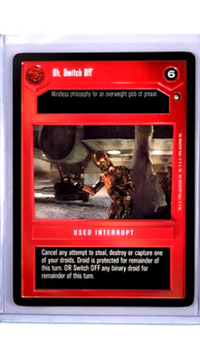 1996 SWCCG Star Wars CCG Hoth Limited Edition Black Border Oh Switch Off LP