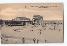 North Hempstead Long Island New York NY Postcard 1947 Bar Beach
