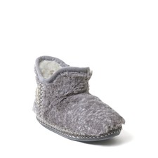 Dearfoams Kid's Girls Charlotte Fuzzy Bootie Slipper