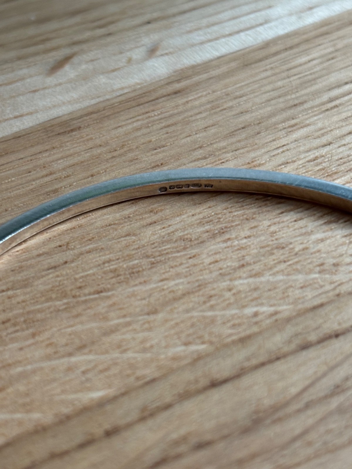 Solid Silver Square Edge Bangle Fully Hallmarked … - image 4