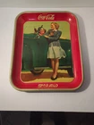 Vintage Coca Cola Tray 1942 Two Girls at Car Roadster Original Coke Serving Tray