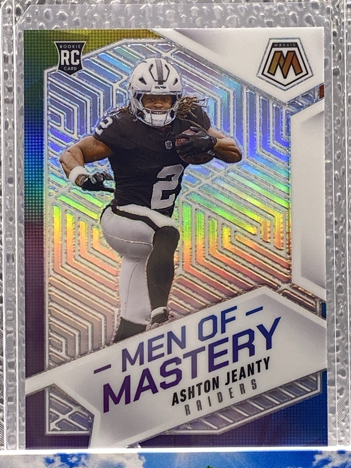 Ashton Jeanty 2025 Panini Mosaic Football Men Of Mastery Silver Prizm LV Raiders