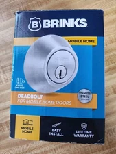 Brinks Mobile Home Security Deadbolt One Side Keyed New In Open Box With Keys
