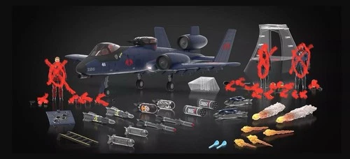 Gijoe Hasbro Haslab A-10 Warthog Cobra Rattler Vehicle Only No Figures Patches