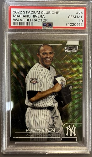 Mariano Rivera 2022 Topps Stadium Club Chrome Wave Refractor PSA 10 POP 1!!!