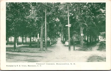 Postcard VTG Tremont Common Manchester, NH Children, Park, Unposted, Undivided