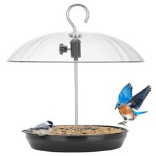 Adjustable Platform Bird Feeder for Outdoors Hanging, Metal Tray Bird Feeder ...