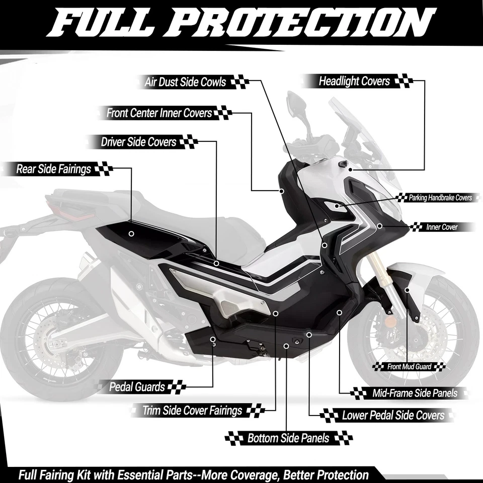 WOLFLINE Komplette ABS Plastiksatz Verkleidung für Honda X-ADV750 2017-2020 2019 - Bild 4 von 4