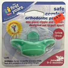 The First Years Pacifier Newborn-3 Months Silicone Orthodontic Latex-free 2003
