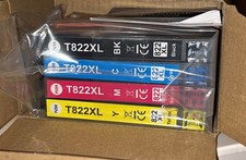 4PK 822XL T822 XL Ink Cartridge For Epson WorkForce Pro WF-3820 WF-4833 WF-4820