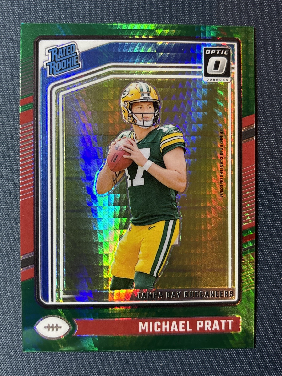 2024 Panini Donruss Michael Pratt Rated Rookie #280 Optic Green Hyper (RC)