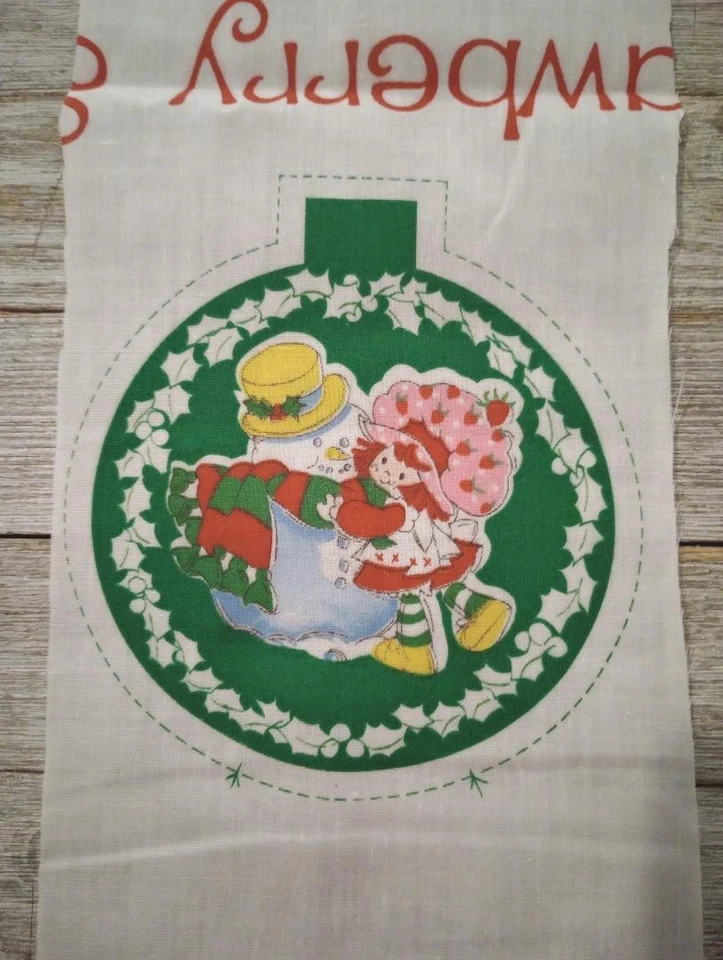 Fresa Shortcake Muñeco de Nieve Adorno Divertido Tela Pieza 5 x 5 Pulgadas Nuevo Foto 3 de 3