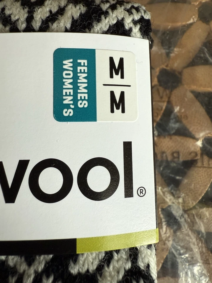 NUEVO Smartwool Unisex Talla Mediana Tradicional Copo de Nieve Lana Calcetines Negros Foto 4 de 4