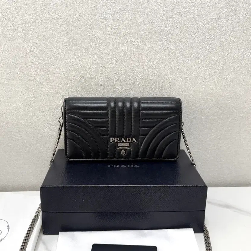 Prada Diagram Mini Chain Bag, Small, With Box thumbnail 3