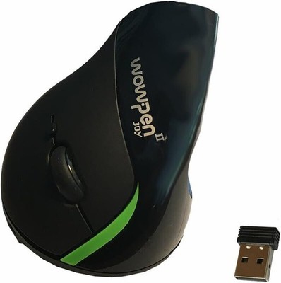 Wowpen Joy II wireless Maus schwarz ergonomisch wiederaufladbar PC Mouse