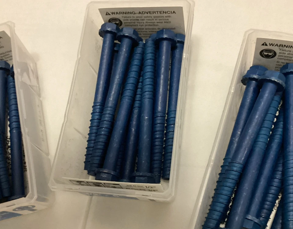 Lote de Trinta (30) Âncoras de Concreto Tapcon Caixa Aberta #11421 Bloco de Tijolos 1/2” X 6” - Imagem 4 de 4