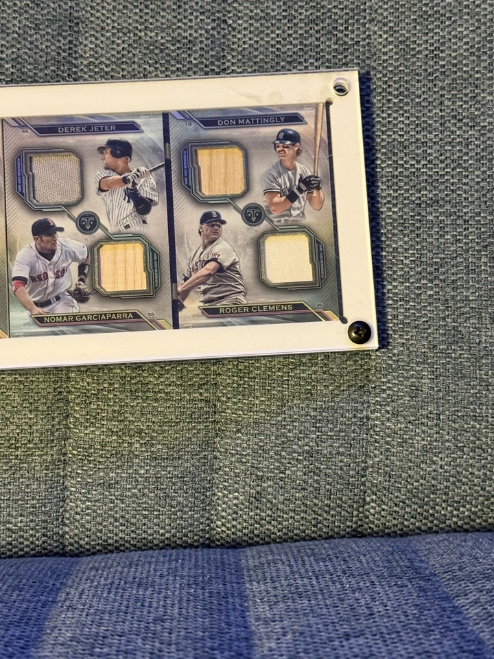 2019 Topps Triple Threads- Yankees, Red Sox Patch Book- Jeter, Judge, Rivera /10 - Image 4 of 4