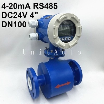For Industry 4-20mA RS485 DC24V 4'' DN100 ANSI Flange Electromagnetic Flow Meter