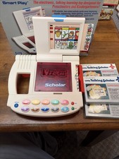 Vintage Vtech Talking Smart Start Scholar Learning Toy 100 Cards Box Working