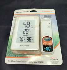 AcuRite 00609SBLA1 Wireless Indoor/Outdoor Thermometer Hygrometer LCD Sensor