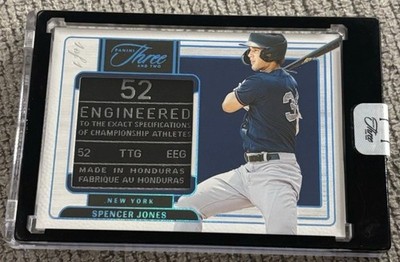 1/1 Panini 2024 Spencer Jones Three & Two Laundry Tag Game Used Rookie Card