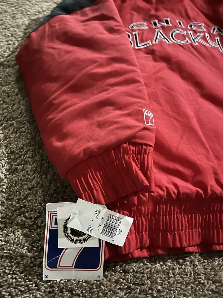 Chaqueta Abrigo Deadstock Logo 7 Chicago Blackhawks Talla Grande Foto 3 de 4