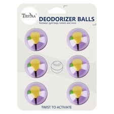 Shoe Deodorizer Balls (6 Pack) – Odor Eaters for Sneaker | Long-Lasting Odor