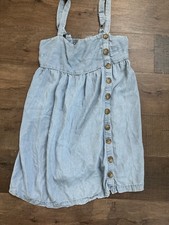Urban Outfitters Side Button Chambray Denim Babydoll Medium Hps Length 33’