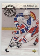 1992-93 Upper Deck World Juniors Championships Todd Marchant #606 0g7