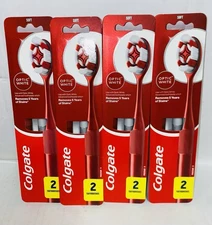 4 New Colgate Optic White Soft Toothbrush for Adults, 2 In Each Pack, 8 Total