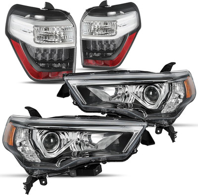 Headlight and Tail Light Assembly Pair Set for 2014-2020 Toyota 4Runner, Left an
