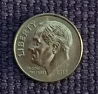 2013 P Roosevelt dime, actual coin in picture  free S/H