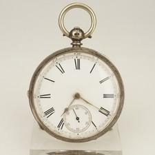 114g. Silver Antique Fusee Pocket Watch Men's no duplex chronometer repeater RAR