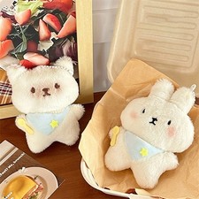 Cute Cartoon Kitten Bunny Plush Toy Keychain Pendant Backpack Decoration Gifts