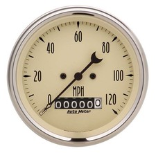 Auto Meter Gauge Speedo. 3 38in 12 0mph Elec. Prog. W Whee Auto Meter Gauge Speedo. 3 38in 12 0mph Elec. Prog. W Whee