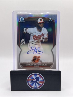 2023 Bowman Draft CDA-EBR Enrique Bradfield 1st Chrome Auto Refractor #128/499