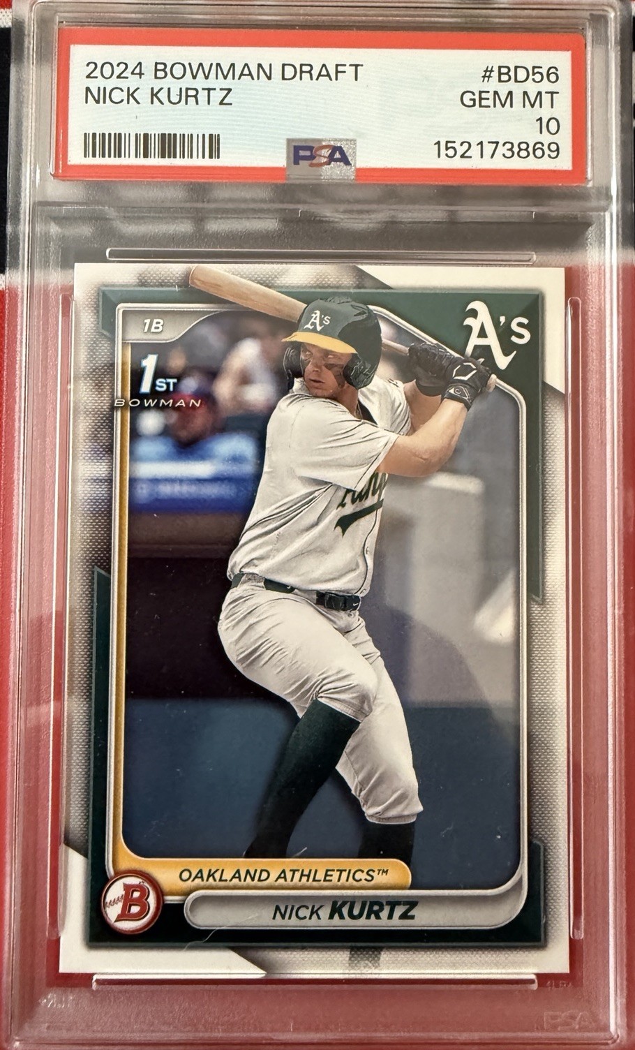 2024 Bowman Draft Nick Kurtz🚨1st Bowman🚨PSA 10🚨A’s