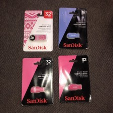 LOT OF 4 32gb USB flash Drive Sandisk