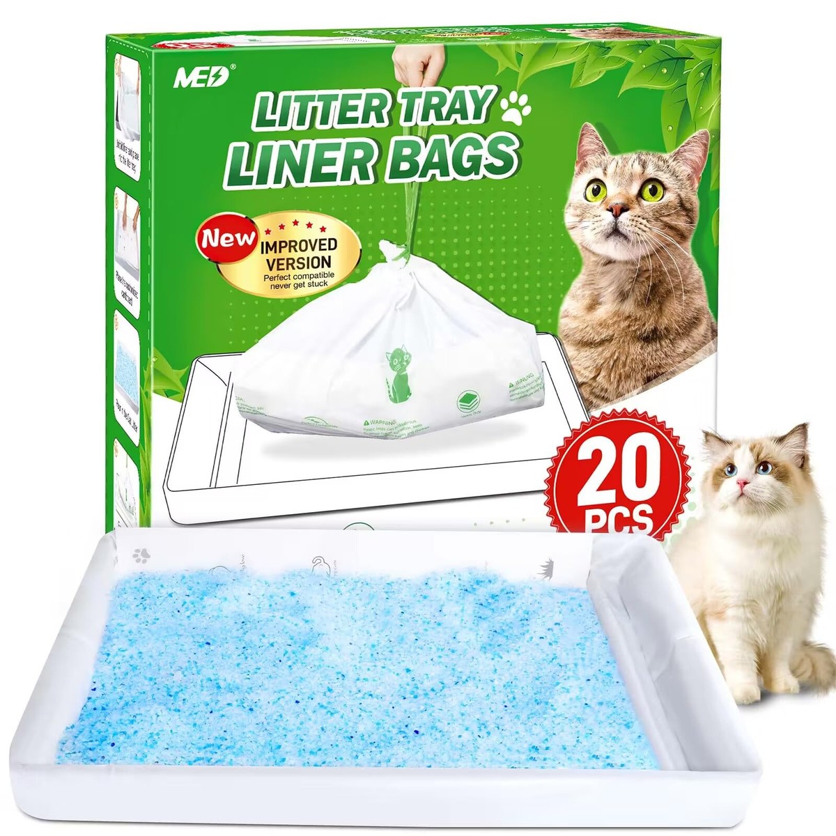 Litter Tray Liners Kitty Litter Liner Bags 10PCS Cat Kitty Litter