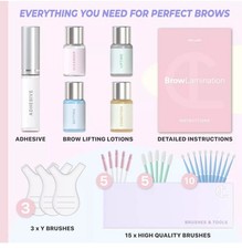 Professional Brow Lamination Kit, Keratin Conditioning, Thicker Fuller Eyebrows