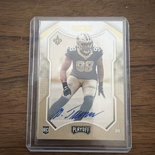 2021 Playoff AUTO ROOKIE Payton Turner RC #252 Saints Football Card (e7)