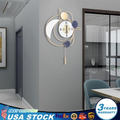 Large Wall Clock for Living Room Decor Modern Decorative 3D Mute Wall Clock