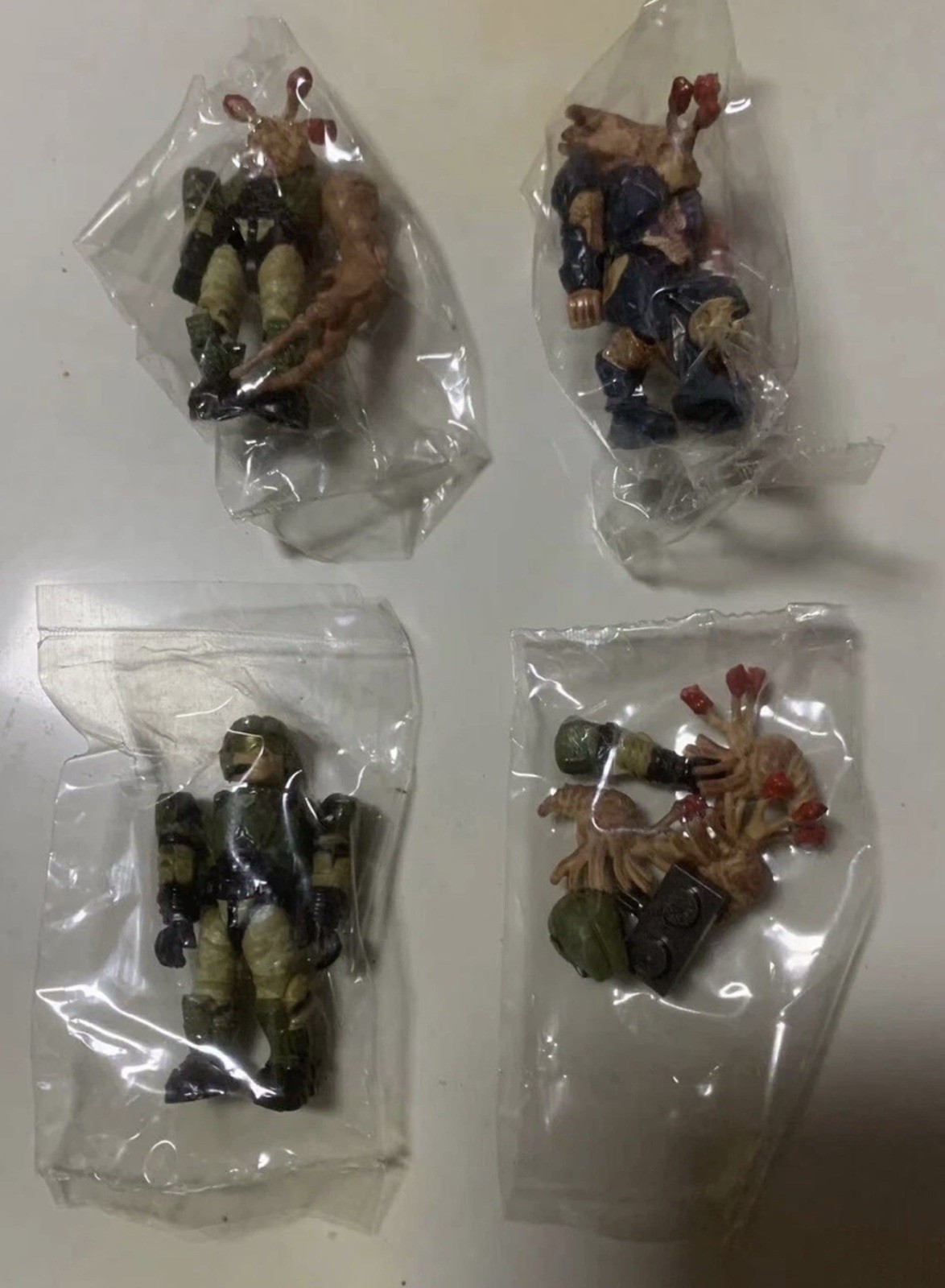 Halo Mega Bloks Flood Elite Combat Form and Marine soldiers