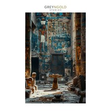 Interior of Ancient Egyptian Building Wall Art Print pick size A4/A3/A2/90x60cm