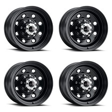 Set Of 4 Vision Hd 85h 16x7 5x127 0 Gloss Black Wheels Rims