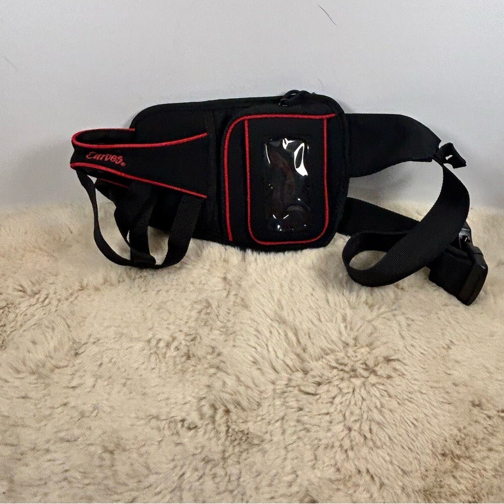 Avon Black and Red Crossbody Waist Pack Fanny Pack  