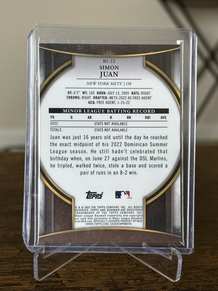 2023 Bowman - Prospects Blue #BP-38 Simon Juan /150 (RC) | eBay