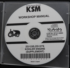 Véritable Kubota ZG123S ZG127S Zero-Turn Tondeuse " Kohler Moteur " Service