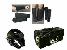 Taekwondo Sparring Gear Set Head Forearm Shin Instep Guards BAG Pads Kids Adults