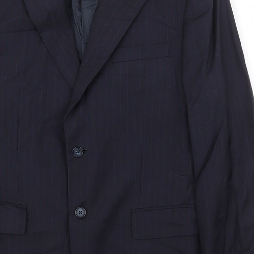 Brook Taverner Mens Blue Polyester Blend Suit Jacket Size 38 Reg - 第 8/10 張圖片